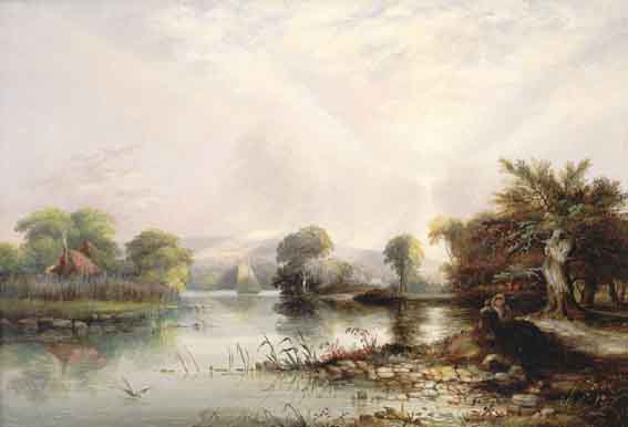 A VIEW OF THE CARRIGALINE RIVER by John Day sold for 2,900 at Whyte's Auctions