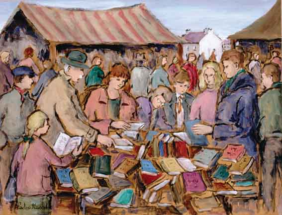 THE BOOK STALL by Gladys Maccabe sold for 6,000 at Whyte's Auctions