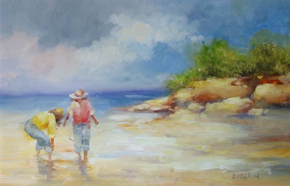 THE BEACH by Elizabeth Brophy sold for �2,200 at Whyte's Auctions