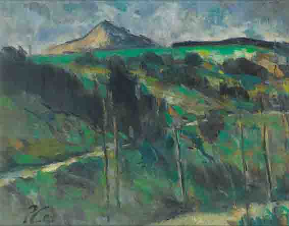 WICKLOW LANDSCAPE WITH THE SUGARLOAF MOUNTAIN IN THE DISTANCE by Peter Collis RHA (1929-2012) RHA (1929-2012) at Whyte's Auctions