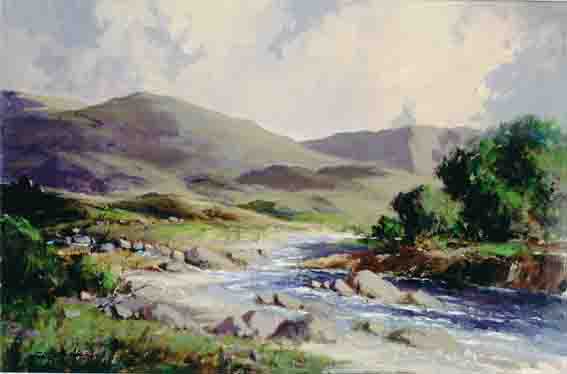 RIVER ESK, NEAR BARNSMORE, COUNTY DONEGAL by George K. Gillespie RUA (1924-1995) at Whyte's Auctions