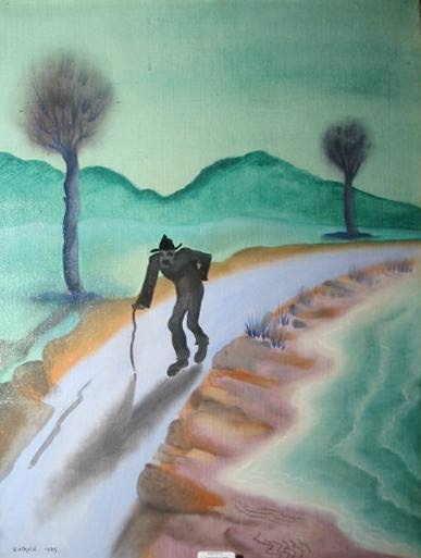 CRIPPLED MAN ON PATH by Cecil Ffrench Salkeld ARHA (1904-1969) at Whyte's Auctions
