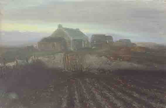 DUSKY LANDSCAPE WITH COTTAGES at Whyte's Auctions