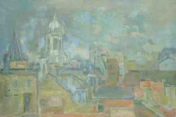 ROOFTOPS by Stella Steyn sold for 1,300 at Whyte's Auctions