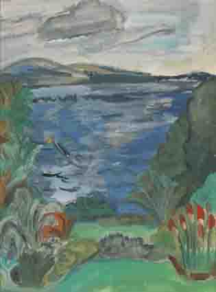 AT SPIDER'S BAY, LOUGH MASK, COUNTY GALWAY by Evie Hone HRHA (1894-1955) at Whyte's Auctions