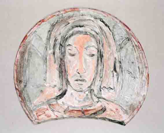 HEAD OF THE VIRGIN by Evie Hone sold for 1,900 at Whyte's Auctions