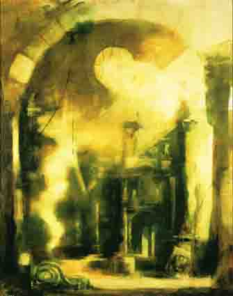 INTERIOR OF RUINED CATHEDRAL (SPAIN) by Martin Mooney (b.1960) at Whyte's Auctions