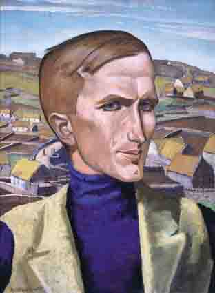 PORTRAIT OF LIAM O'FLAHERTY by Harry Kernoff RHA (1900-1974) at Whyte's Auctions