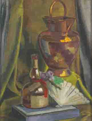 STILL LIFE WITH FAN by James Sinton Sleator sold for 1,500 at Whyte's Auctions
