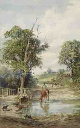 HORSEMAN AT BRIDGE by John Faulkner sold for �4,000 at Whyte's Auctions