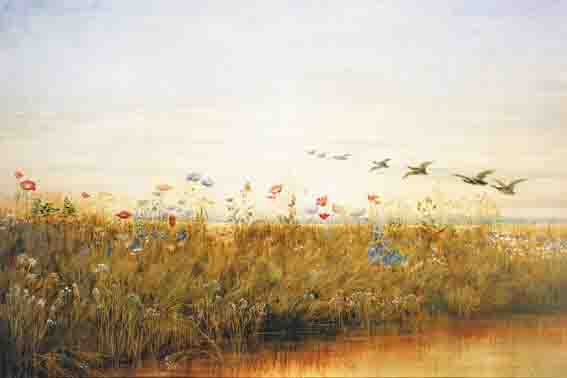 A BANK OF WILD FLOWERS (MORNING) by Andrew Nicholl RHA (1804-1886) at Whyte's Auctions