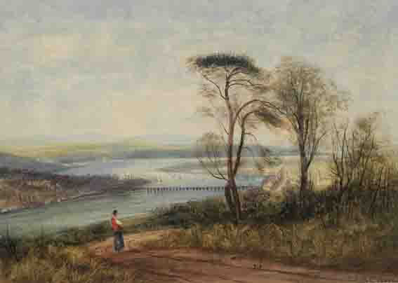 VIEW OF THE RIVER FOYLE by Andrew Nicholl RHA (1804-1886) at Whyte's Auctions