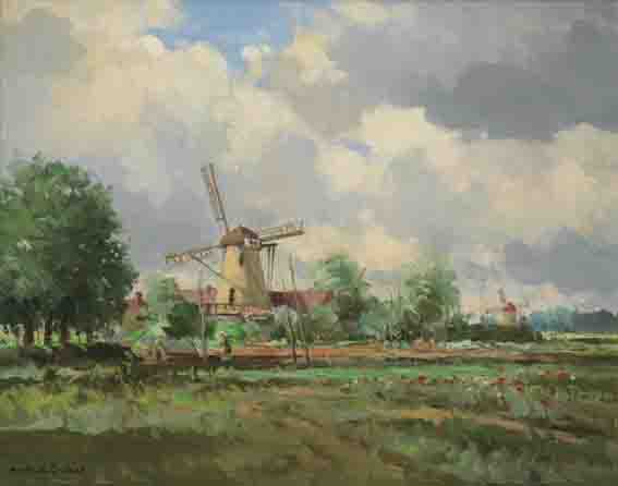 WINDMILLS by Maurice Canning Wilks RUA ARHA (1910-1984) at Whyte's Auctions