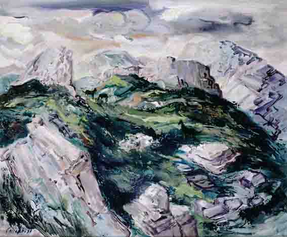 RUGGED MOUNTAINS, GLENGARRIF, COUNTY CORK by George Campbell sold for 6,600 at Whyte's Auctions