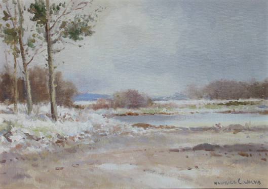 WINTER NEAR MAHEE ISLAND, STRANGFORD LOUGH by Maurice Canning Wilks RUA ARHA (1910-1984) at Whyte's Auctions