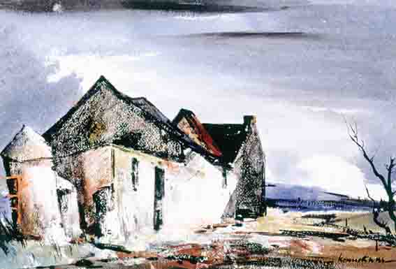 COTTAGES IN THE WEST by Kenneth Webb RWA FRSA RUA (b.1927) at Whyte's Auctions