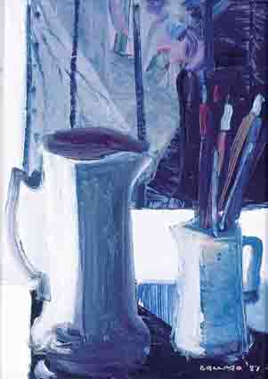 TWO JUGS AND BRUSHES by Brian Ballard RUA (b.1943) at Whyte's Auctions
