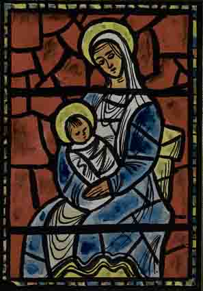 MADONNA WINDOW - CHRISTMAS CARD by Daniel O'Neill (1920-1974) at Whyte's Auctions