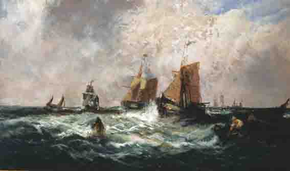 IN THE NORTH SEA by Edwin Hayes RHA RI ROI (1819-1904) at Whyte's Auctions