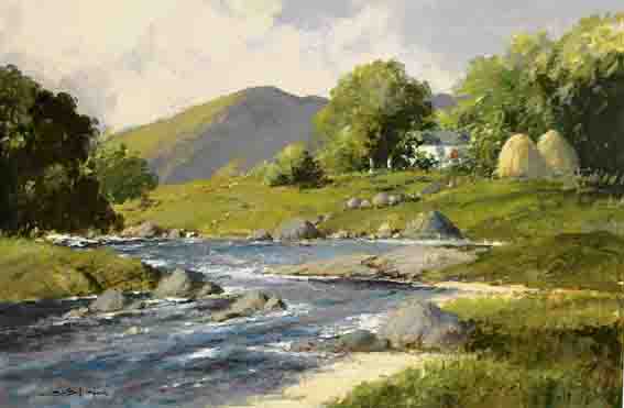 A STREAM IN THE PARTRY MOUNTAINS, COUNTY MAYO by George K. Gillespie sold for �15,000 at Whyte's Auctions