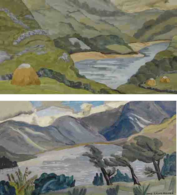 FROM CLADDERDUFF ROAD, CONNEMARA and KYLEMORE LOUGH, CONNEMARA (A PAIR) by Anne King-Harman (1919-1979) at Whyte's Auctions