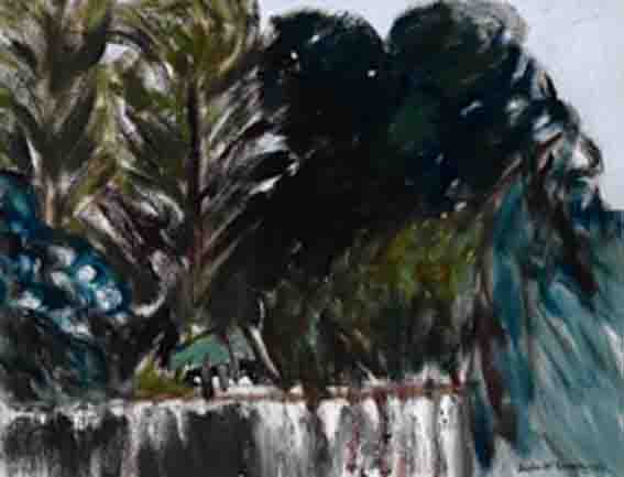 TREES IN THE CORNER OF THE GARDEN, LUGLASS by Seán McSweeney HRHA (1935-2018) HRHA (1935-2018) at Whyte's Auctions