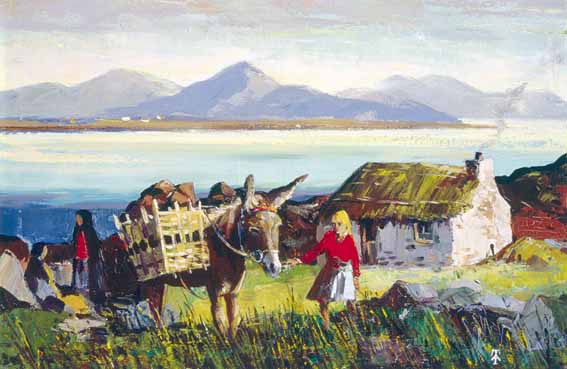 CARTING TURF, CONNEMARA by Anne Tallentire sold for �1,100 at Whyte's Auctions