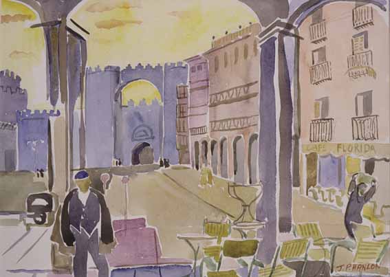 CAFE FLORIDA, FRANCE by Father Jack P. Hanlon (1913-1968) (1913-1968) at Whyte's Auctions