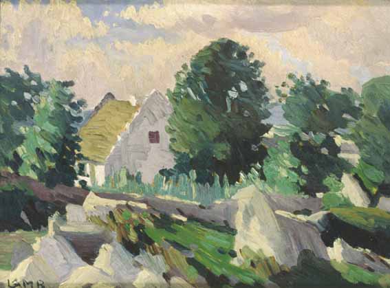 TEACHíN SNACRAINNTE (COTTAGE IN TREES) by Charles Vincent Lamb RHA RUA (1893-1964) RHA RUA (1893-1964) at Whyte's Auctions