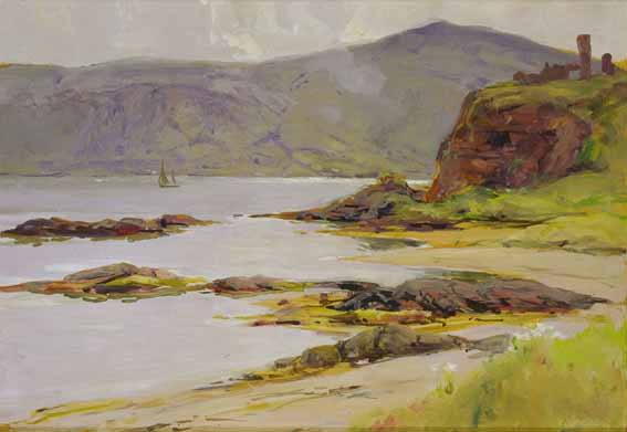 RED BAY CASTLE, COUNTY ANTRIM by James Humbert Craig RHA RUA (1877-1944) at Whyte's Auctions
