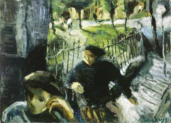 WOMEN ON SYNGE STREET by Donald Teskey (b.1956) (b.1956) at Whyte's Auctions