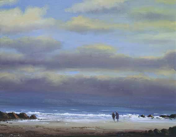 A STROLL ON BRITTAS BEACH, COUNTY WICKLOW by Norman J. McCaig (1929-2001) (1929-2001) at Whyte's Auctions
