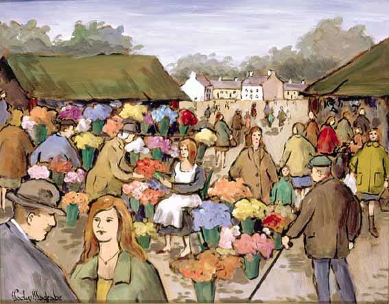 THE FLOWER SELLER by Gladys Maccabe MBE HRUA ROI FRSA (1918-2018) MBE HRUA ROI FRSA (1918-2018) at Whyte's Auctions
