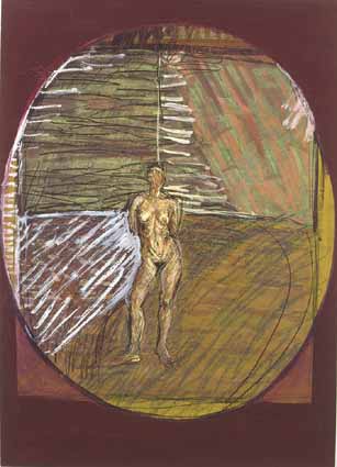 FIGURE IN A LANDSCAPE by Brian Bourke HRHA (b.1936) at Whyte's Auctions