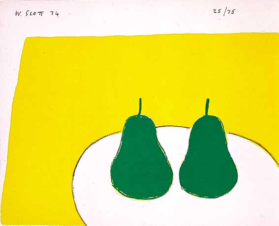 GREEN PEARS by William Scott sold for �2,100 at Whyte's Auctions