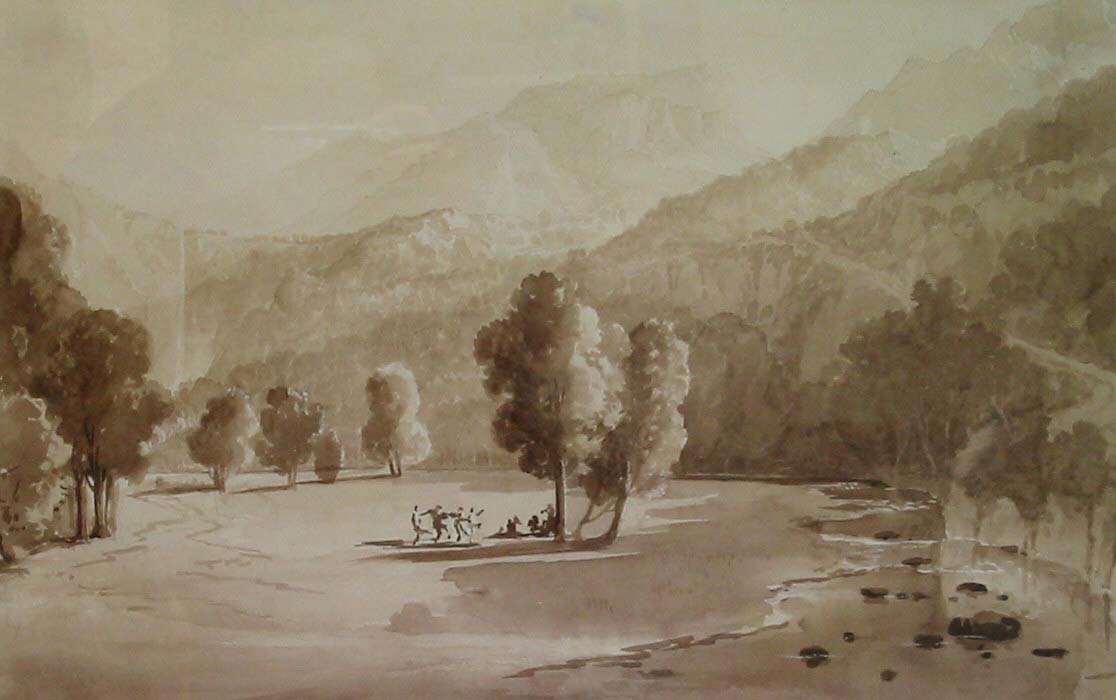 POWERSCOURT GLEN ON THE DARGLE, COUNTY WICKLOW by Francis Danby (1793-1861) at Whyte's Auctions