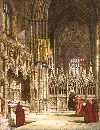 CATHEDRAL INTERIOR by Louise J. Rayner (English, 1829-1924) at Whyte's Auctions
