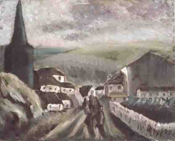 VIEW DOWN MAIN STREET, BALLINASLOE by Christy Brown sold for �1,100 at Whyte's Auctions