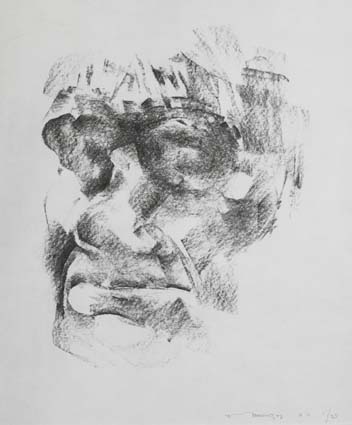 HEAD OF FRANCIS STUART by Louis le Brocquy HRHA (1916-2012) HRHA (1916-2012) at Whyte's Auctions