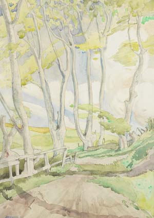 TREES, POULAPHOUCA, COUNTY DUBLIN by Harry Kernoff RHA (1900-1974) at Whyte's Auctions