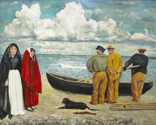 LAUNCHING THE CURRACH by Se�n Keating PPRHA HRA HRSA (1889-1977) at Whyte's Auctions