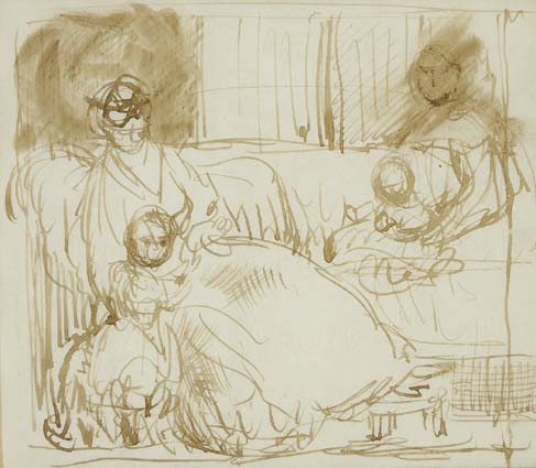 STUDY FOR SWINTON FAMILY PORTRAIT by Sir William Orpen KBE RA RI RHA (1878-1931) at Whyte's Auctions