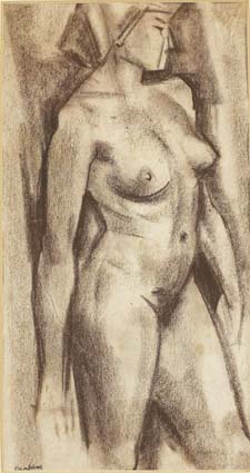 STANDING FEMALE NUDE by George Campbell RHA (1917-1979) at Whyte's Auctions