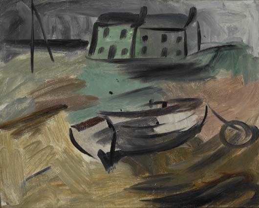 THE BEACHED BOAT by Norah McGuinness HRHA (1901-1980) at Whyte's Auctions