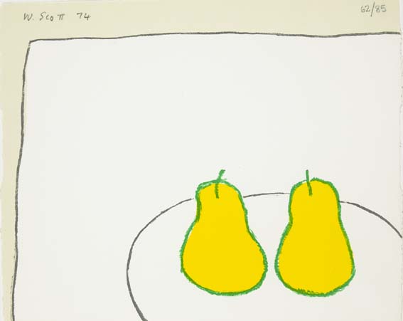 YELLOW PEARS by William Scott sold for �1,500 at Whyte's Auctions