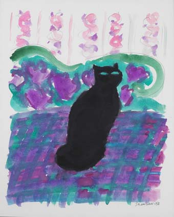 BLACK CAT by Neil Shawcross MBE RHA HRUA (b.1940) at Whyte's Auctions