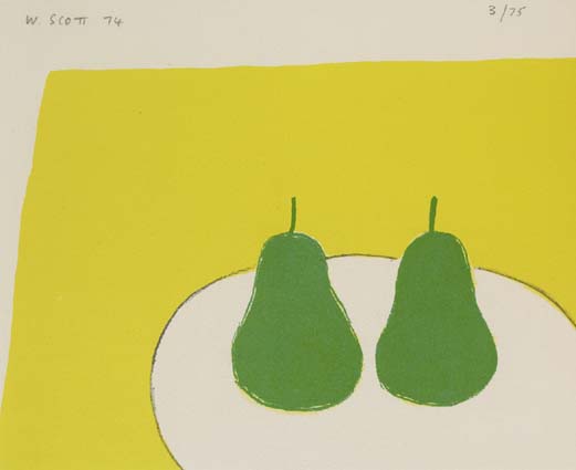 GREEN PEARS by William Scott sold for �1,500 at Whyte's Auctions
