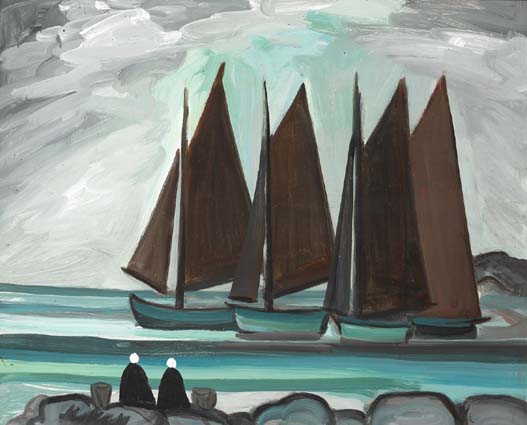 GALWAY HOOKERS by Markey Robinson (1918-1999) at Whyte's Auctions