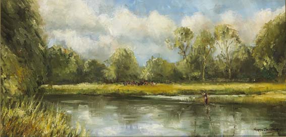 FISHING ON THE MOY by Norman J. McCaig sold for 3,000 at Whyte's Auctions