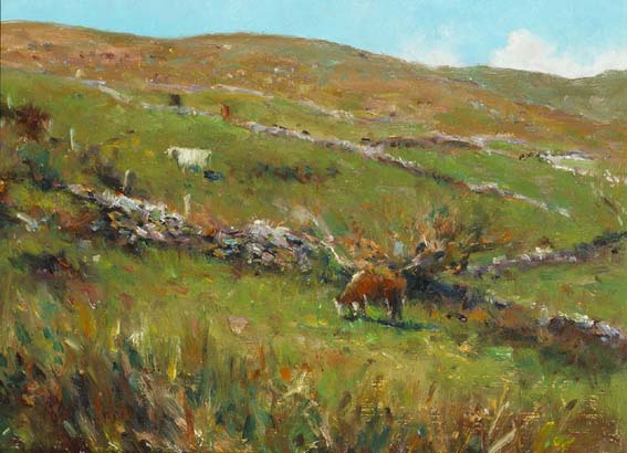 CATTLE GRAZING, COUNTY KERRY by Paul Kelly sold for �1,800 at Whyte's Auctions